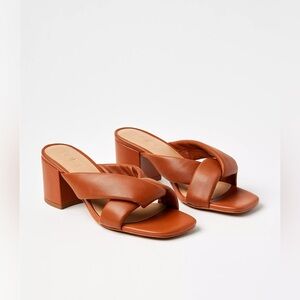 Twist Leather Mules. Size 9. Never Worn.